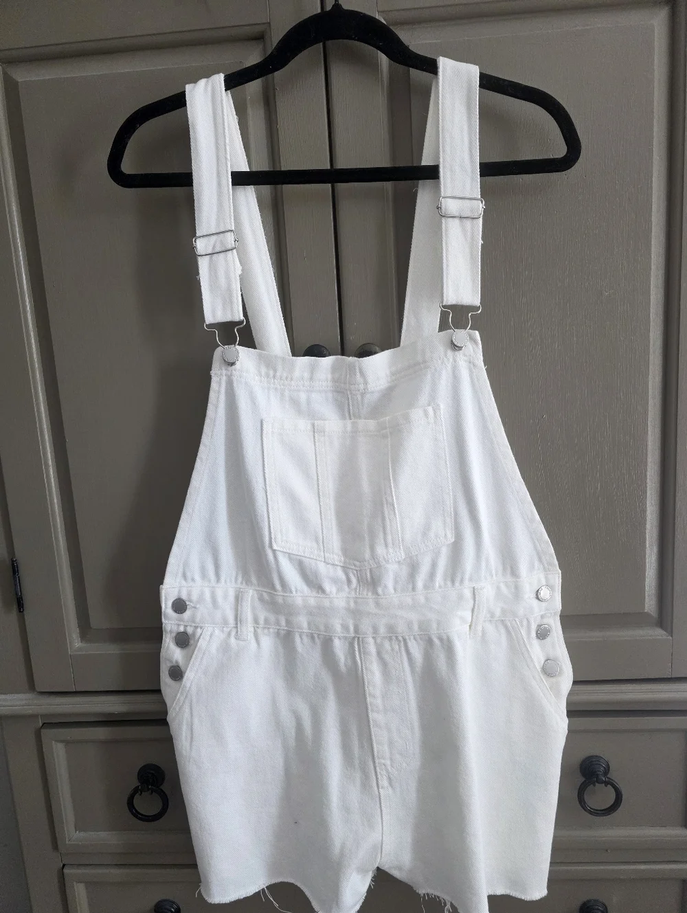 Pink Lilly Overall Shorts Raw Hem Size XL
